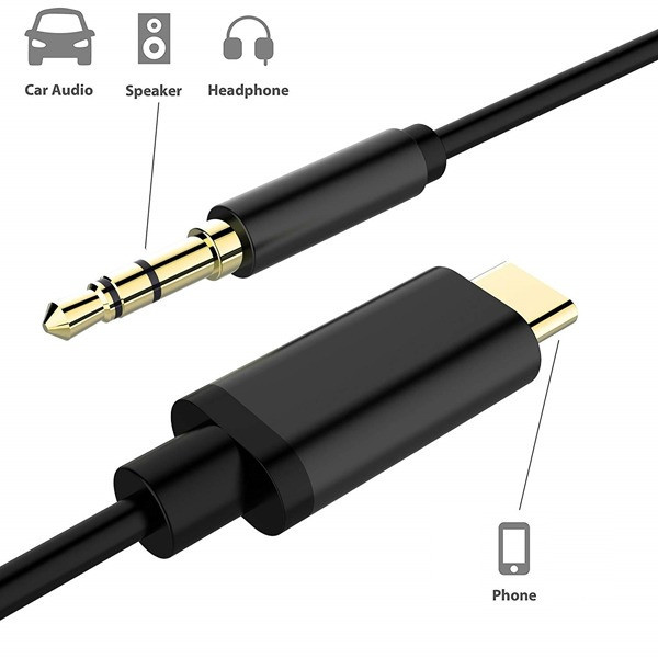 کابل تبدیل USB-C به AUX مدل GL090 طول 1 متر
