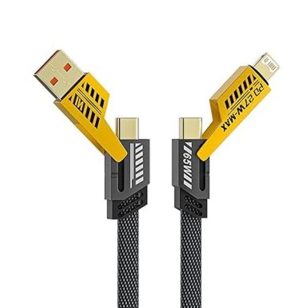 کابل تبدیل USB / USB-C به لایتنینگ / USB-C مدل NOHON 4IN1 FAST طول 1.2 متر