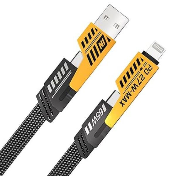 کابل تبدیل USB / USB-C به لایتنینگ / USB-C مدل NOHON 4IN1 FAST طول 1.2 متر