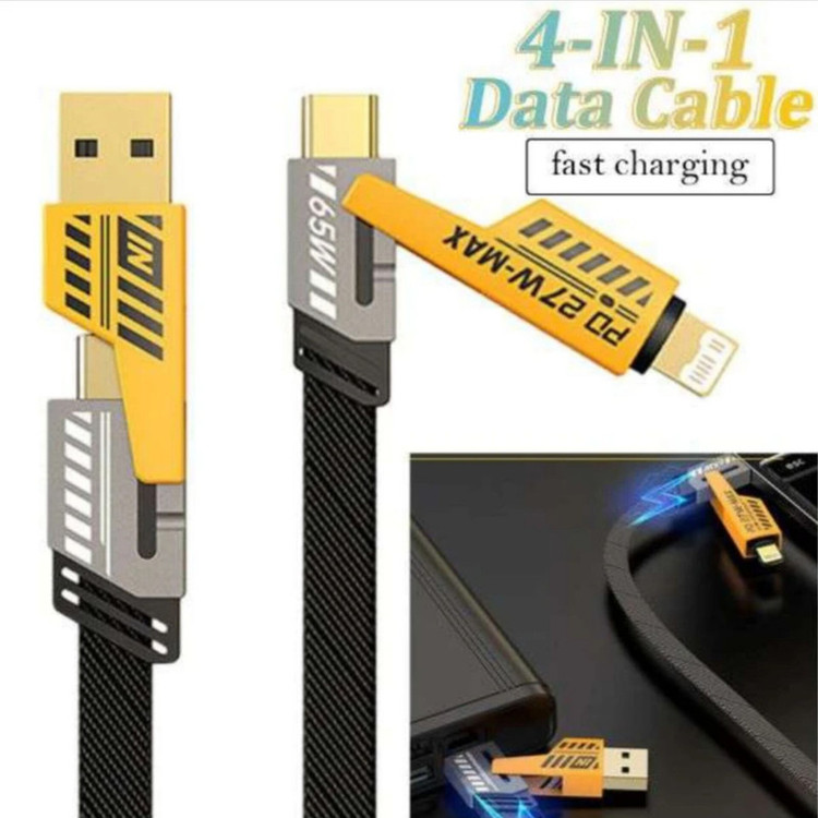 کابل تبدیل USB/USB-C به لایتنینگ/USB-C پاور فول مدل 4in1 طول 1.2 متر