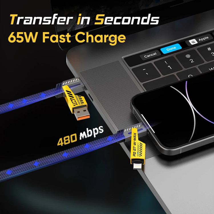کابل تبدیل USB / USB-C به لایتنینگ / USB-C مدل 2TO2 طول 1 متر