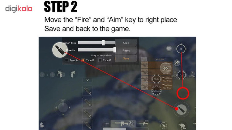 دسته بازی پاوان PUBG مدل L1R1 T6