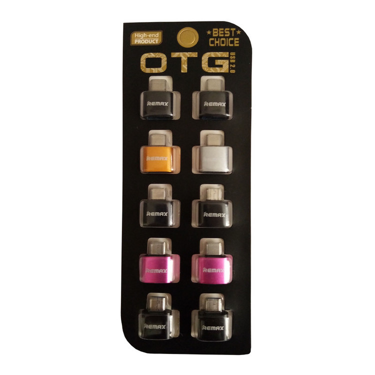 مبدل OTG USB-C ریمکس کد E9 بسته 10 عددی