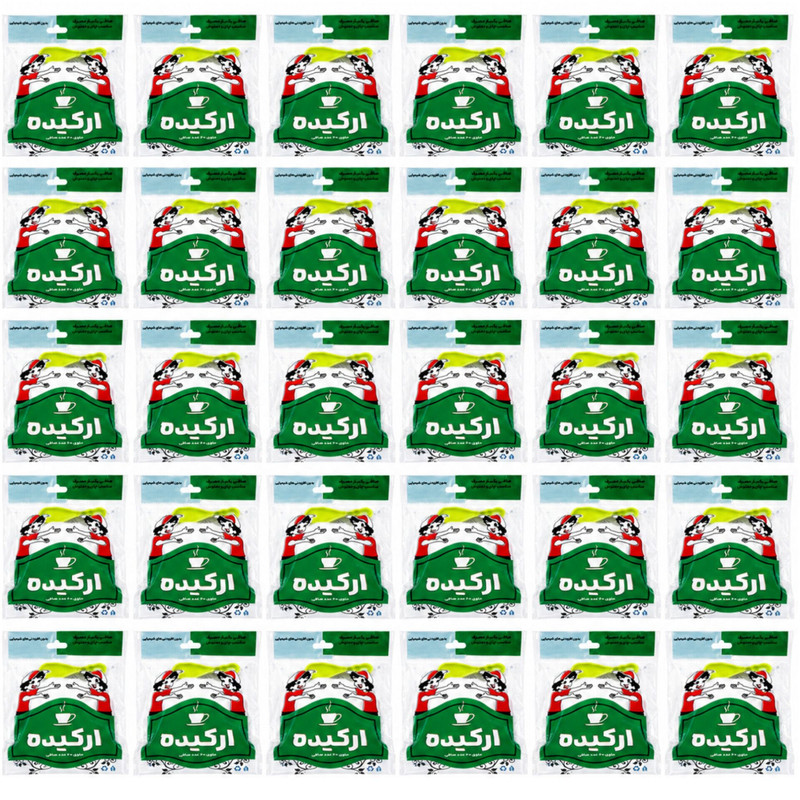 فیلتر چای ارکیده مدل کیسه ای 30 بسته 60 عددی به همراه قاشق چای