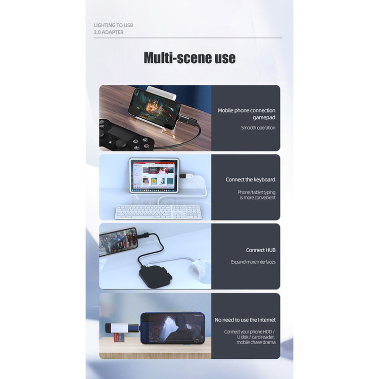 مبدل لایتنینگ OTG مدل GL-163