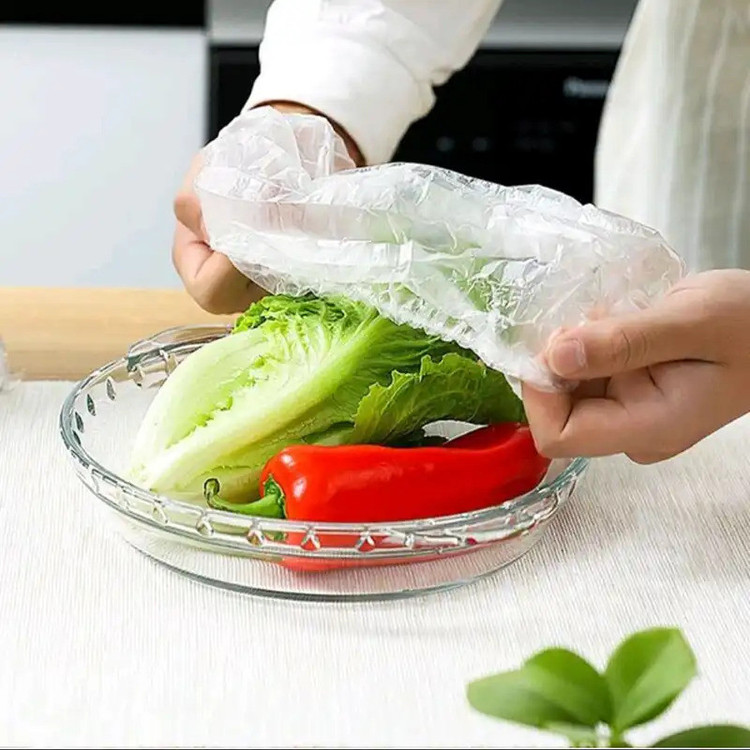 درپوش ظرف یکبار مصرف مدل کش دار مجموعه ۶۰ عددی