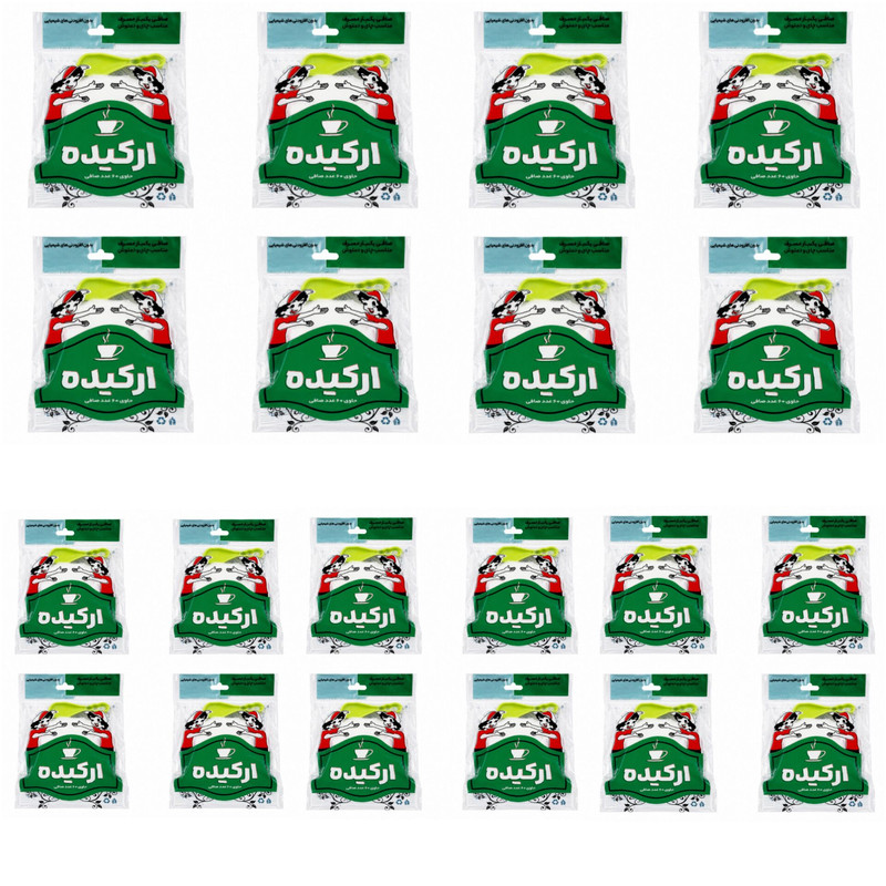 فیلتر چای ارکیده مدل کیسه ای 20 بسته 60 عددی به همراه قاشق چای