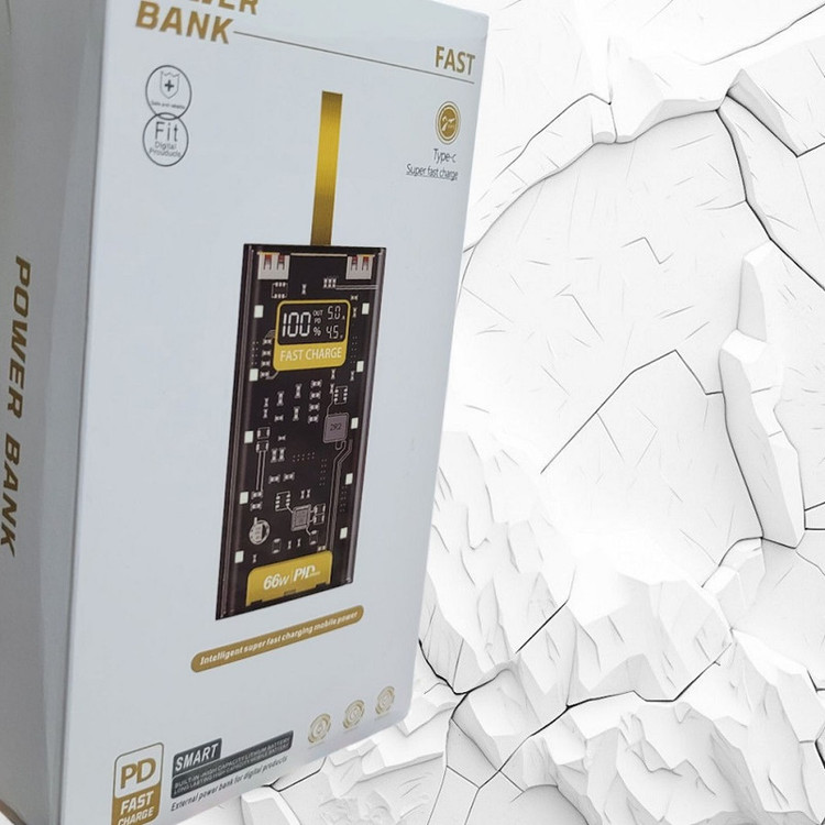 پاوربانک مدل 66w-PD ظرفیت 20000 میلی آمپر ساعت