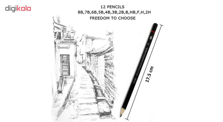 مداد مشکی اوسلون مدل USL-967 بسته 12 عددی